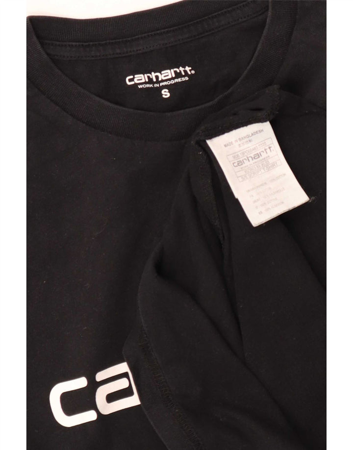 Мужская футболка с рисунком Carhartt, маленький черный хлопок