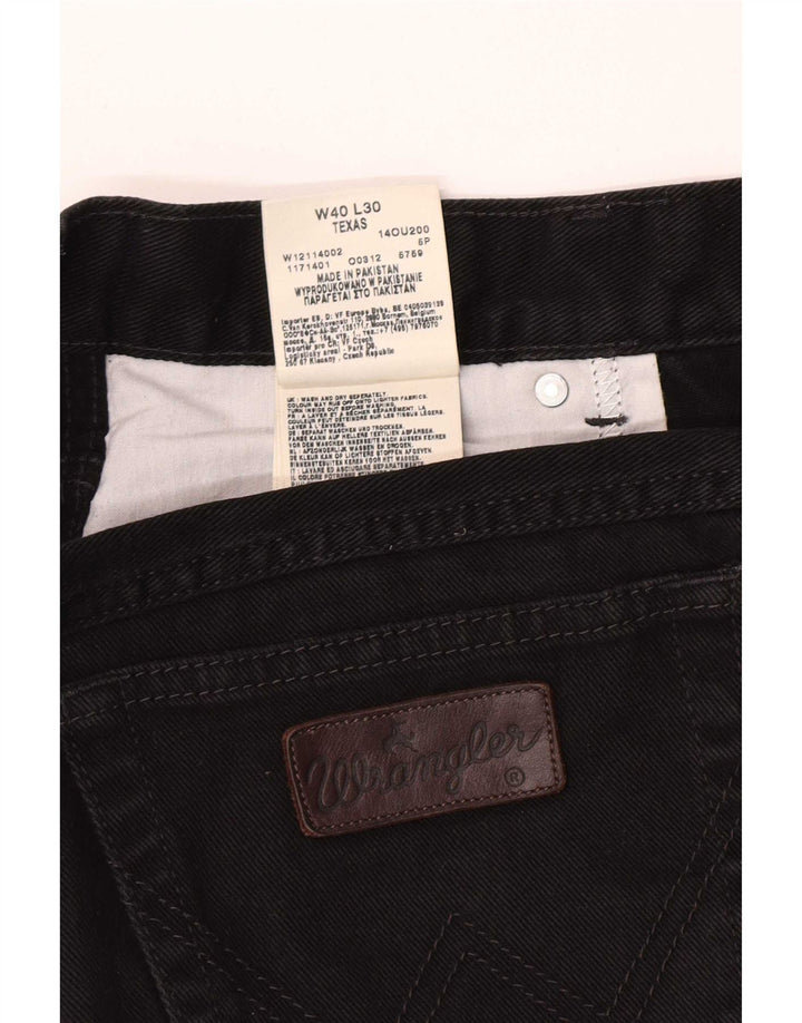 Мужские прямые джинсы Wrangler Texas W40 L30, черный хлопок