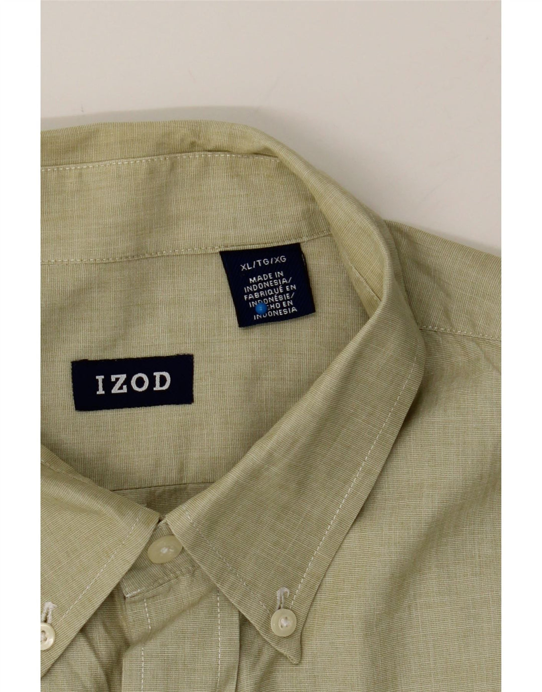 IZOD Mens Shirt XL Green Cotton Vintage Izod and Second-Hand Izod from Messina Hembry 