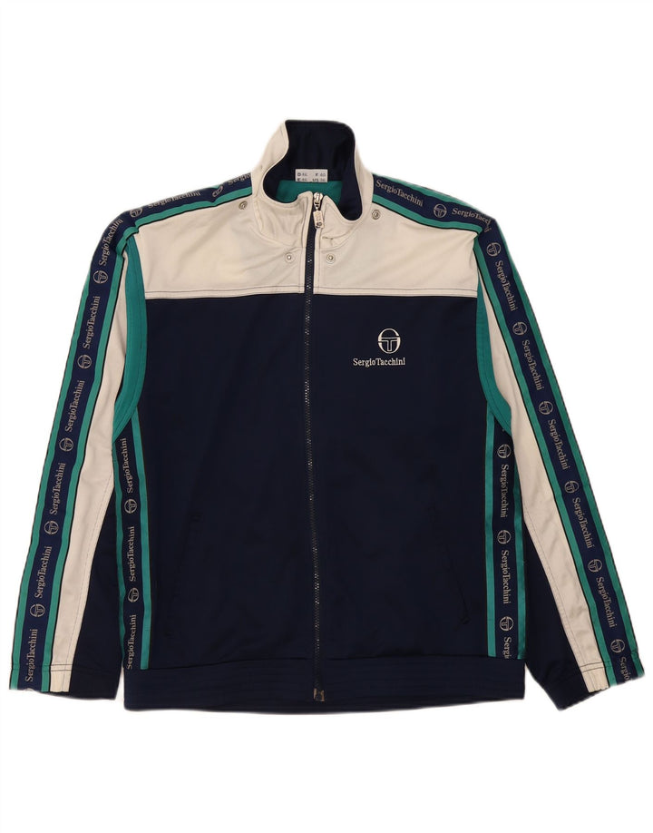 Мужской спортивный костюм Sergio Tacchini IT 46, маленький темно-синий с цветными блоками