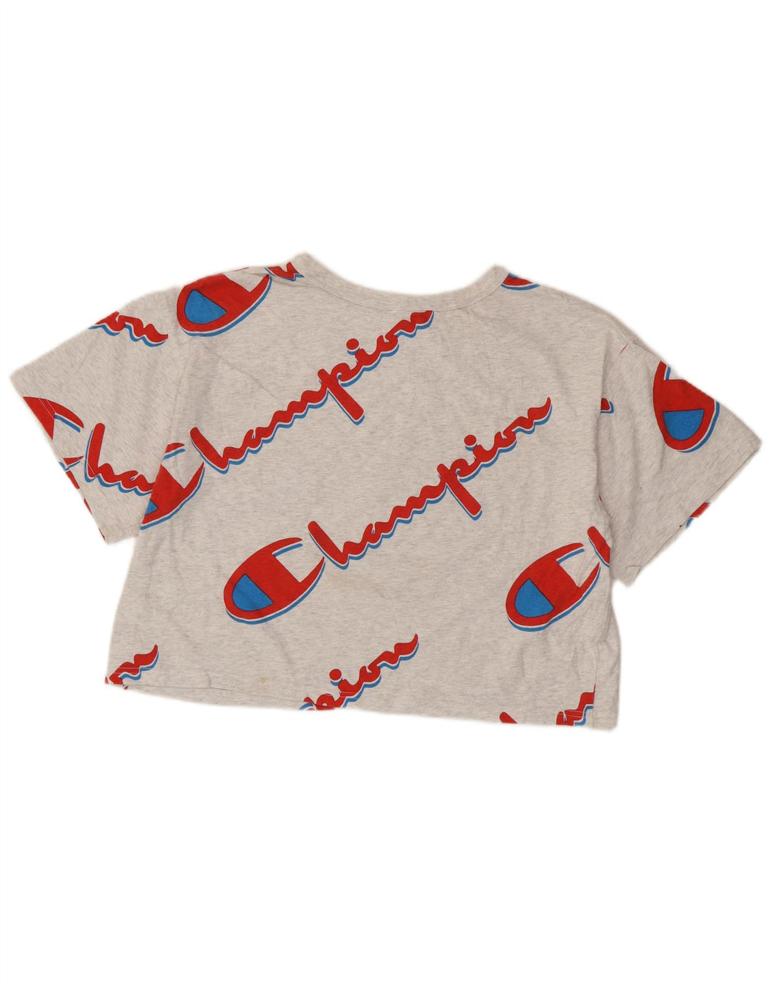 Женская укороченная футболка с рисунком CHAMPION обратного переплетения, UK 16, большой серый цвет