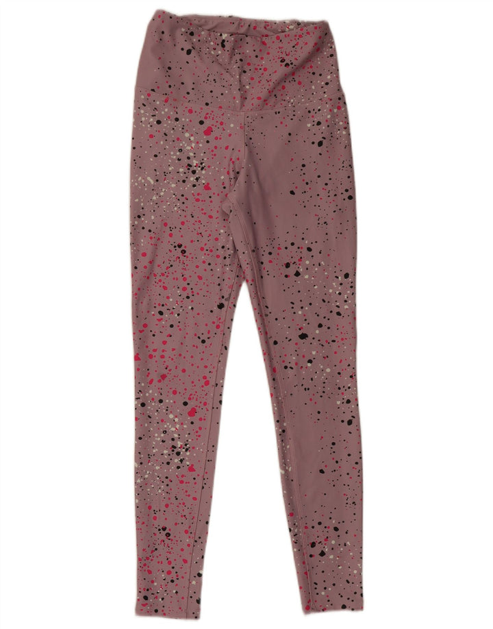 Женские леггинсы Reebok Speedwick UK 8/10, маленький полиэстер в розовые пятна