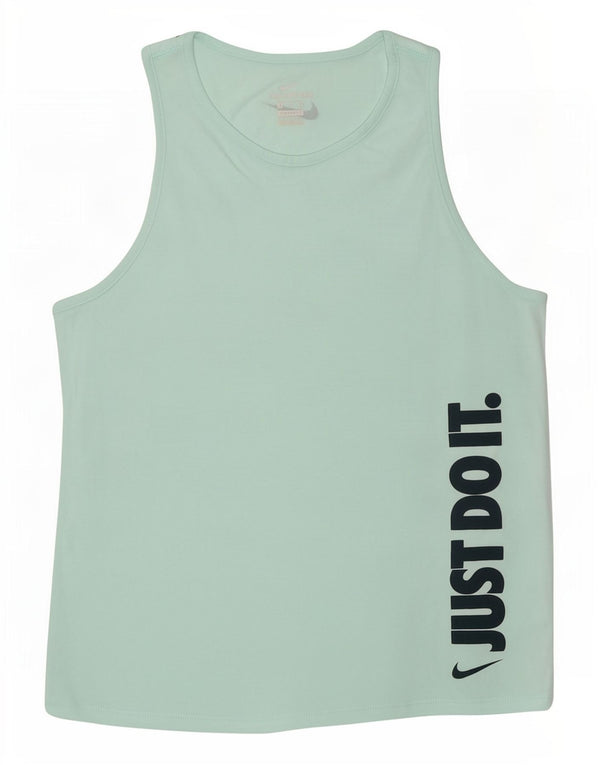 Женский жилет с графическим рисунком Nike Dri Fit UK 10, маленький зеленый хлопок