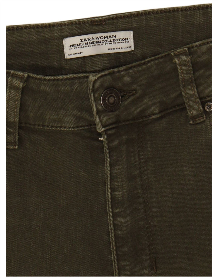 ZARA Womens Distressed Slim Jeans EU 40 Medium W30 L27 Khaki