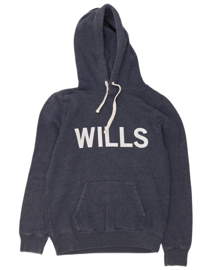 Мужской джемпер с капюшоном Jack Wills с рисунком, средний, темно-синий, хлопок