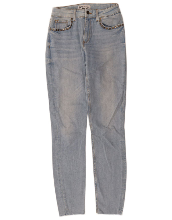 Женские джинсы скинни Zara EU 36 XS W26 L28, синий хлопок