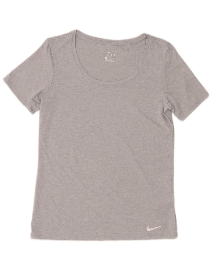 Женская футболка Nike Dri Fit Top UK 10, маленький серый полиэстер с крапинками