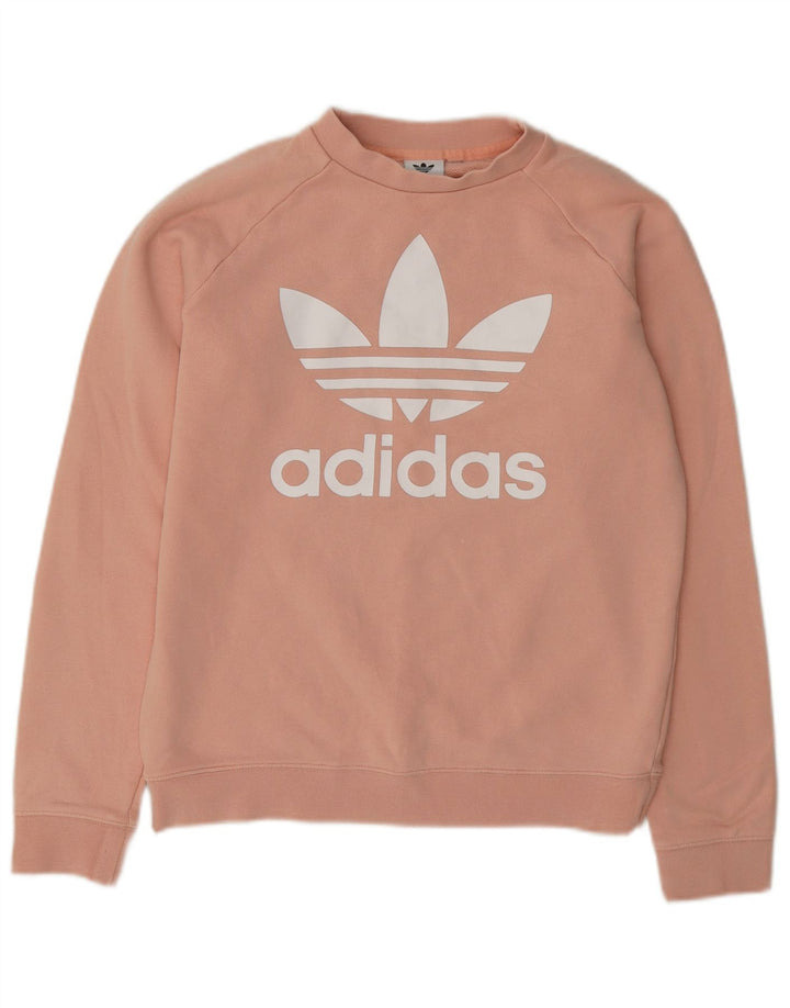 Женский свитер с рисунком Adidas UK 14, средний розовый