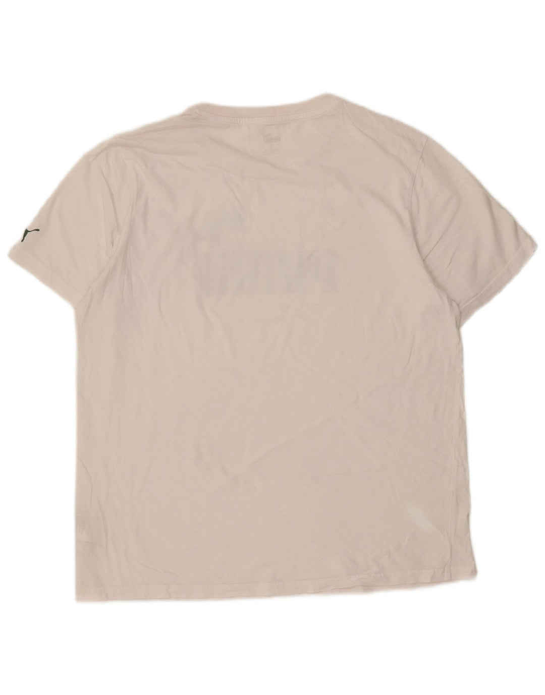PUMA Mens Graphic T-Shirt Top Large White Cotton