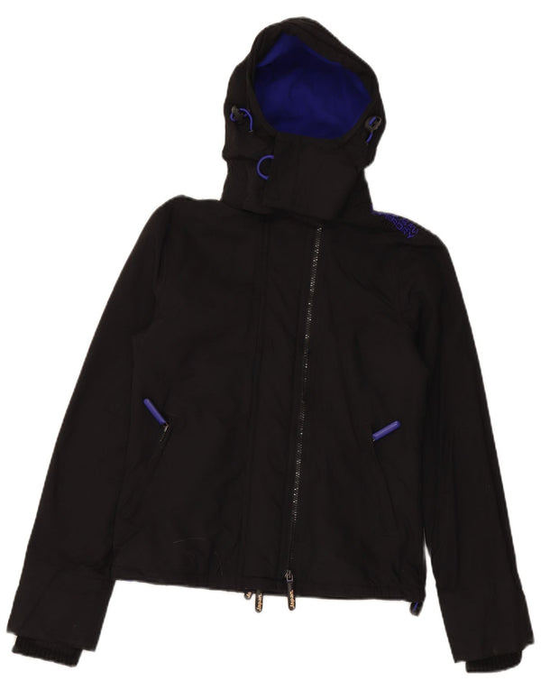 SUPERDRY Женская ветровка с капюшоном The Windcheater UK 6 XS, черная