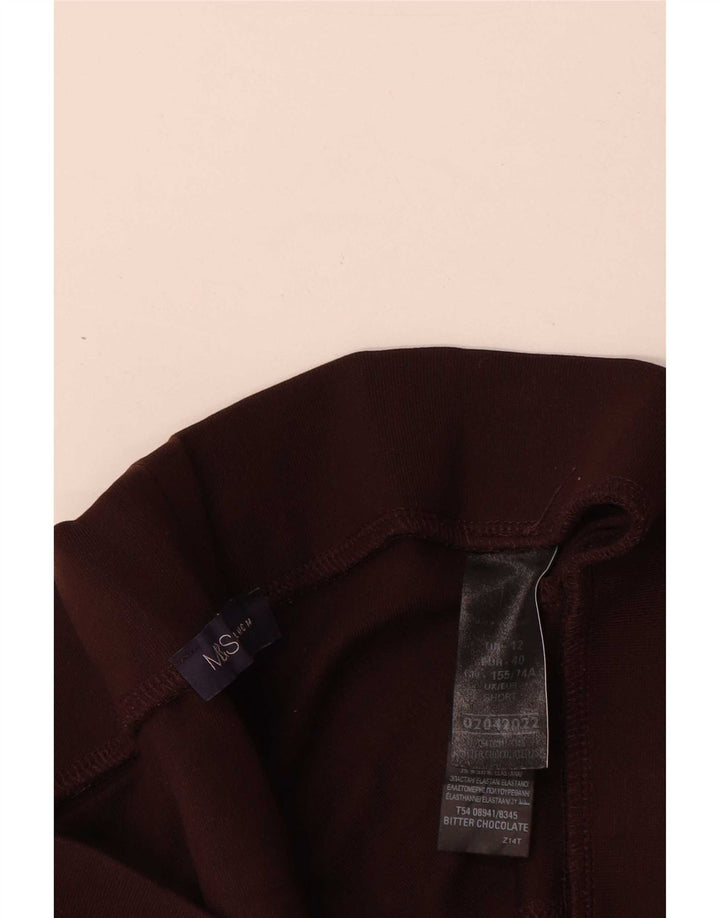 Женские укороченные леггинсы Marks & Spencer UK 12, средний коричневый, вискоза