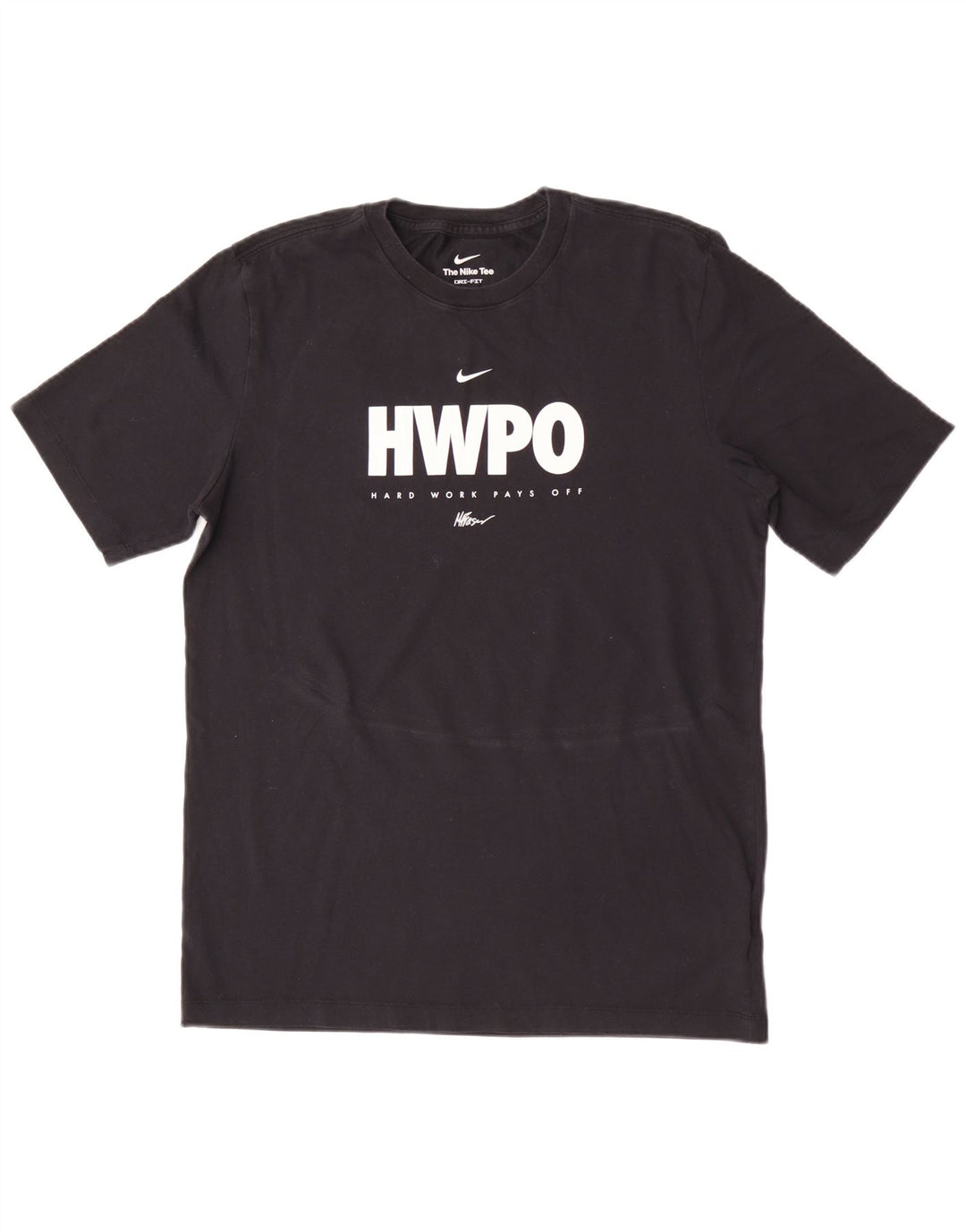 Мужская футболка Nike Dri Fit с графическим рисунком, средний черный хлопковый топ