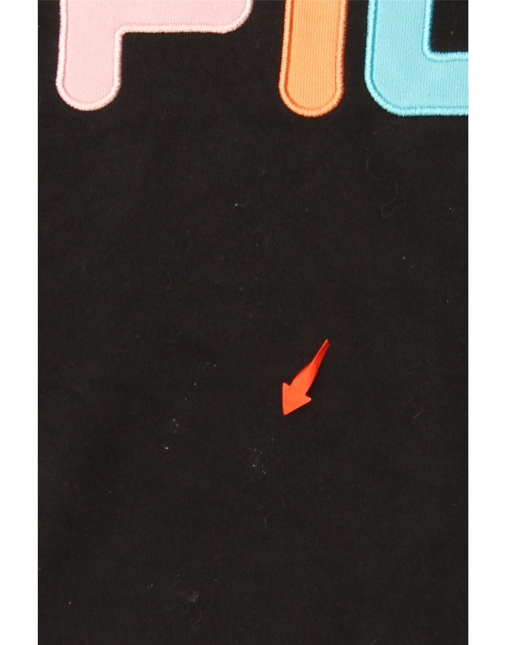 Женский свитер FILA с рисунком UK 14, средний черный, хлопок