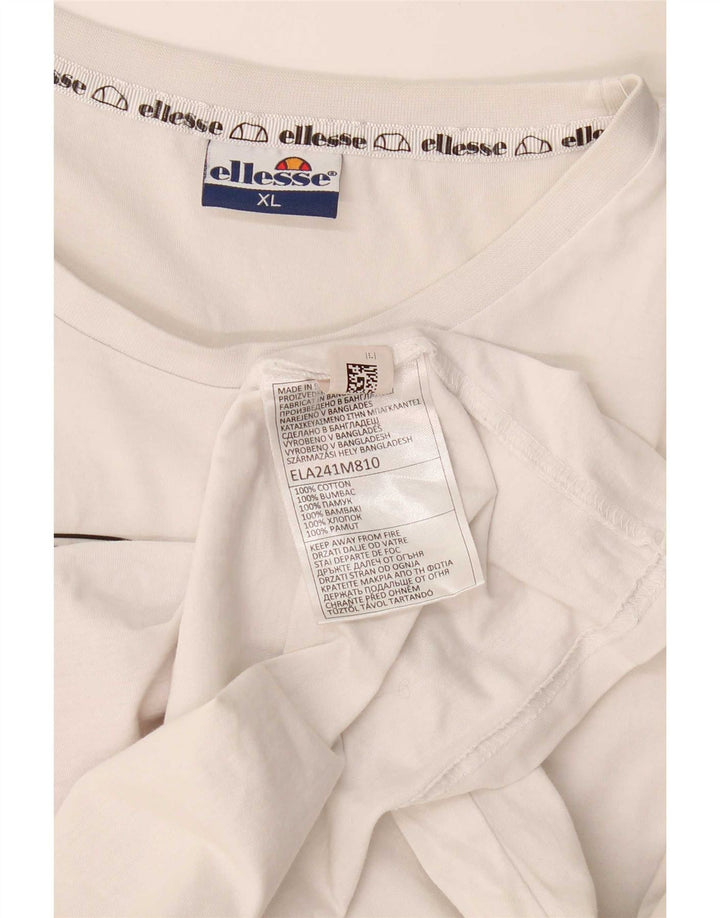 Ellesse Мужская футболка с рисунком Top XL Белый