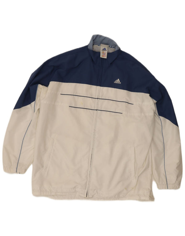 Женский спортивный костюм Adidas Oversized Top Jacket UK 16, большой белый цвет с цветными блоками