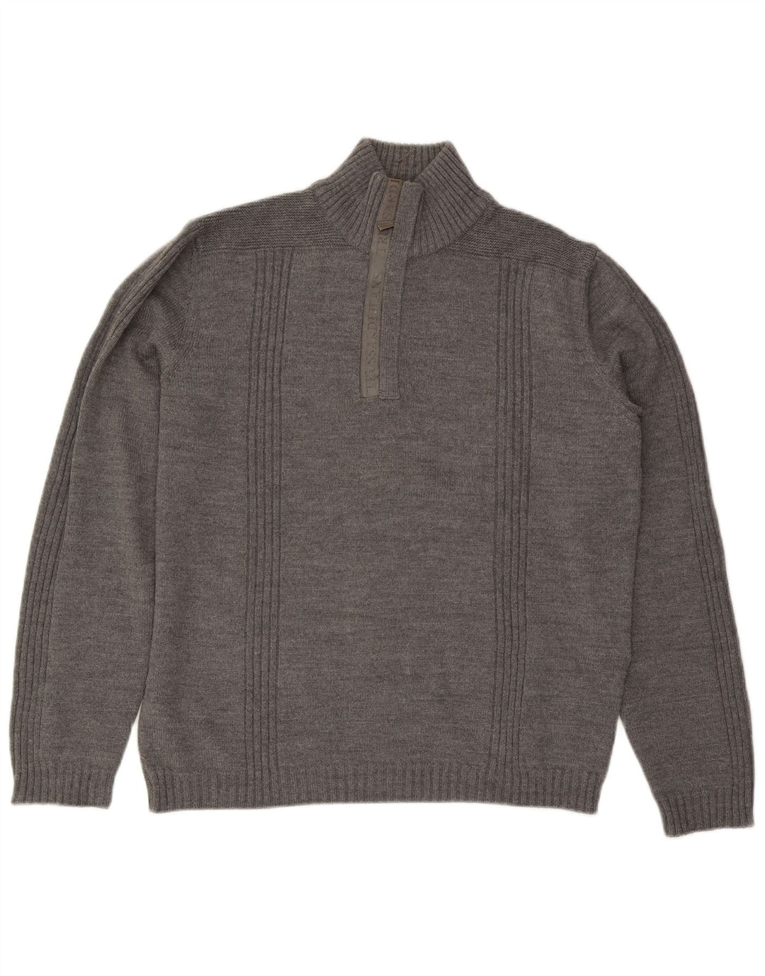 Trussardi Jeans Мужской свитер с воротником на молнии XL Серый