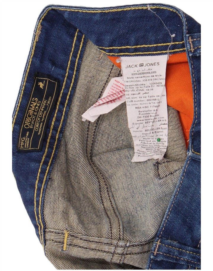 Мужские узкие джинсы JACK & JONES W32 L32 синие, хлопок