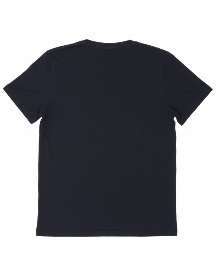 JACK & JONES Mens Graphic T-Shirt Top Medium Navy Blue Cotton
