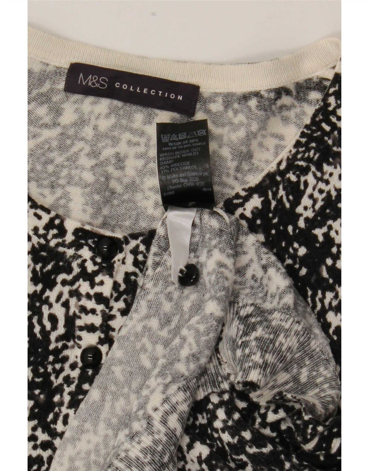 Женский кардиган с абстрактным узором Marks & Spencer, Великобритания 16, большой черный