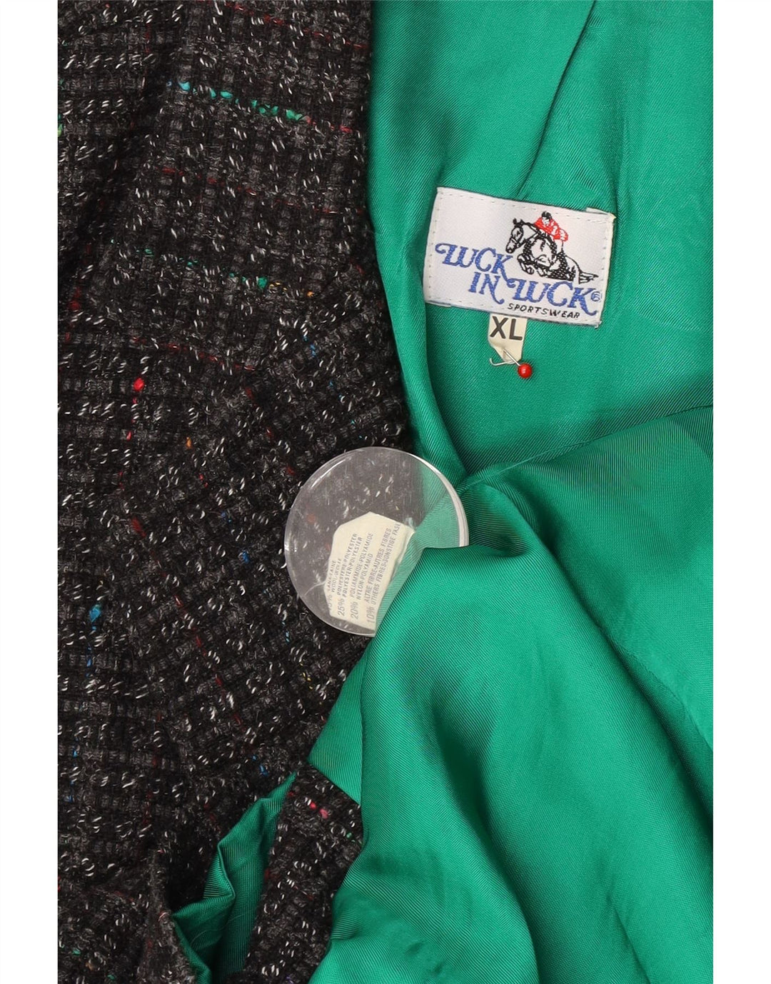 Мужской пиджак Luck in Luck на 3 пуговицах, Великобритания, 42 XL, серый, шерстяной в крапинку