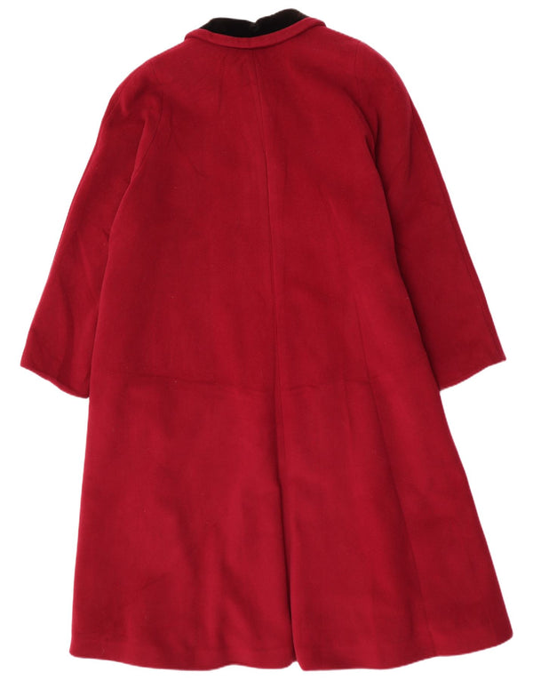 Ilia Женское пальто свободного кроя IT 50 XL Темно-бордовое шерсть