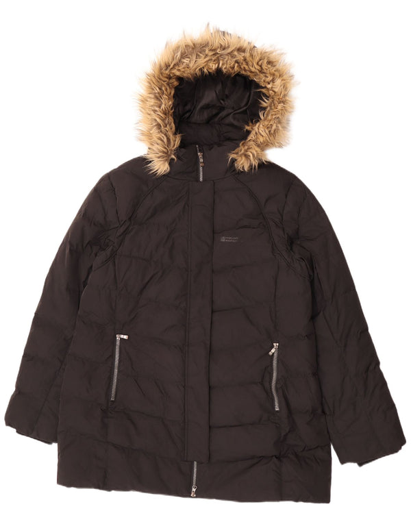 Женское стеганое пальто с капюшоном Mountain Warehouse UK 18 XL, черный полиэстер