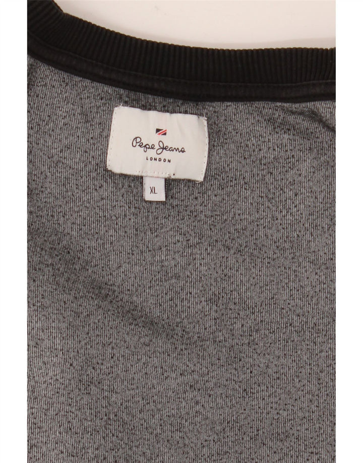 PEPE JEANS Женский свободный свитер с рисунком UK 18 XL Черный