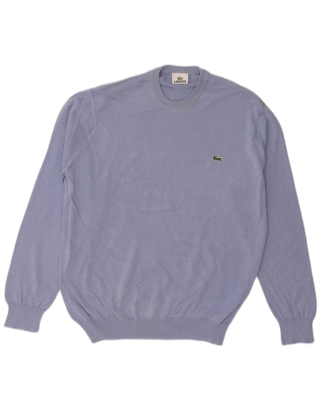 Мужской джемпер с круглым вырезом LACOSTE, размер 5, большой синий хлопок