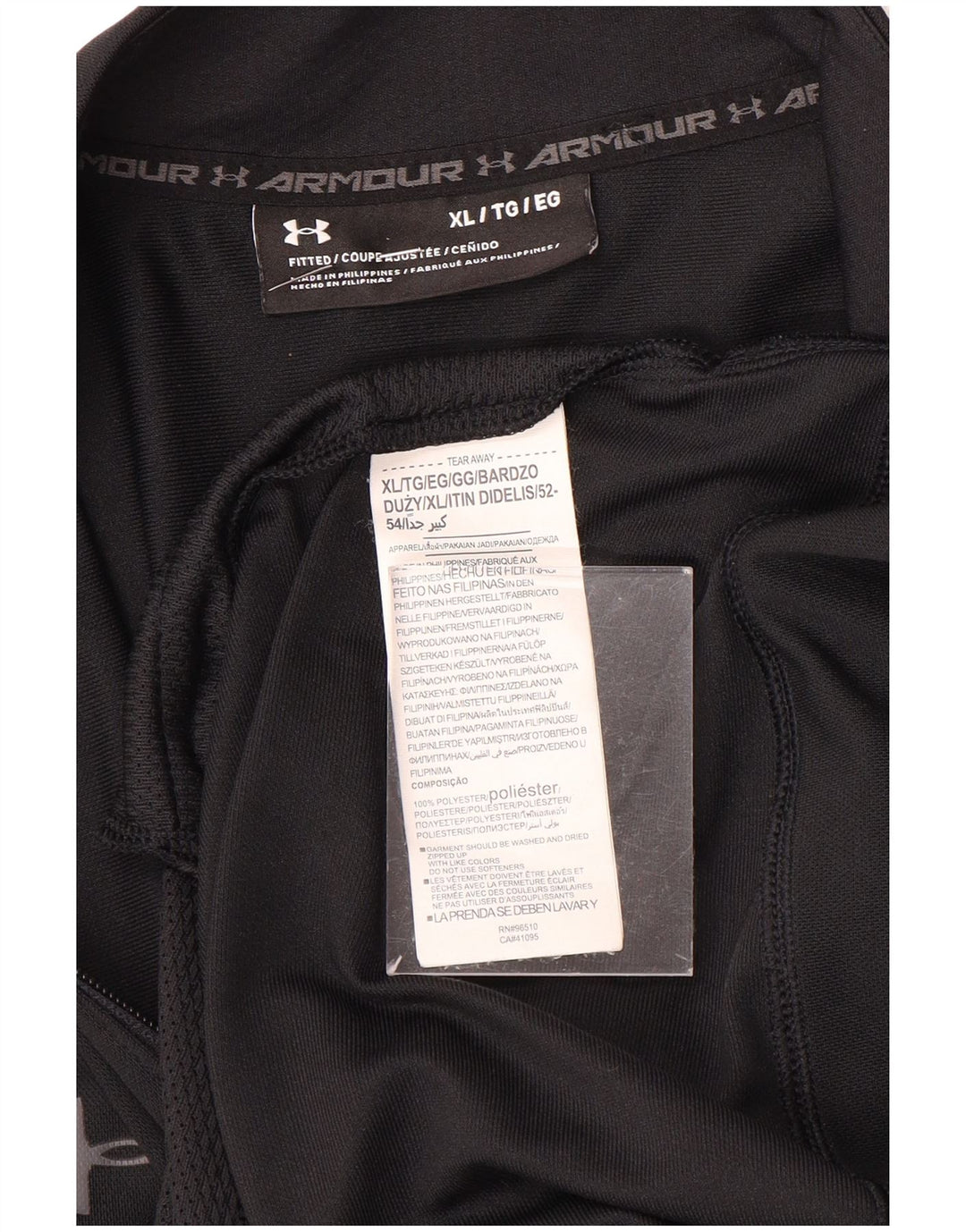 Мужская приталенная спортивная куртка Under Armour XL, черный полиэстер