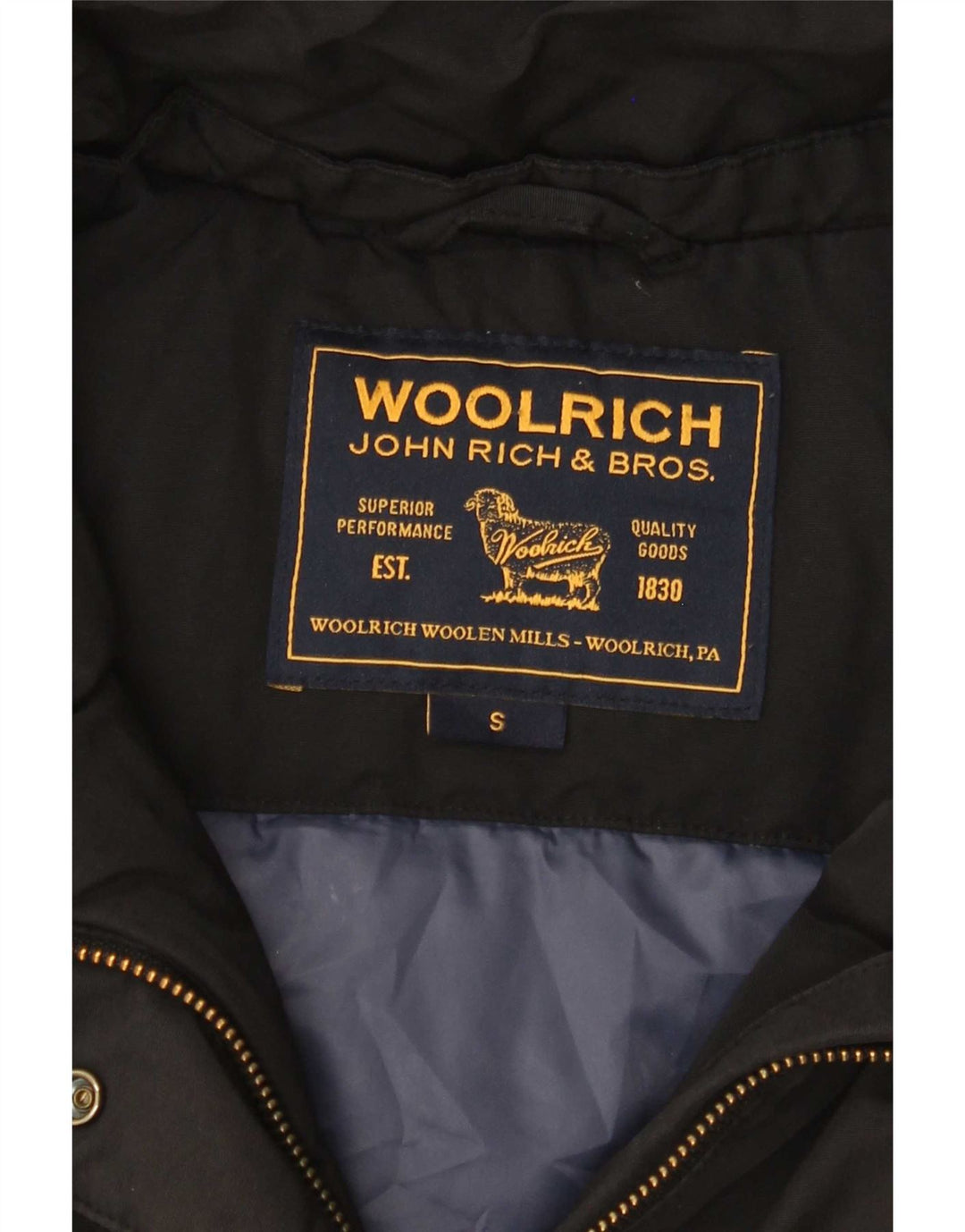Женское стеганое пальто Woolrich UK 10, маленькое черное