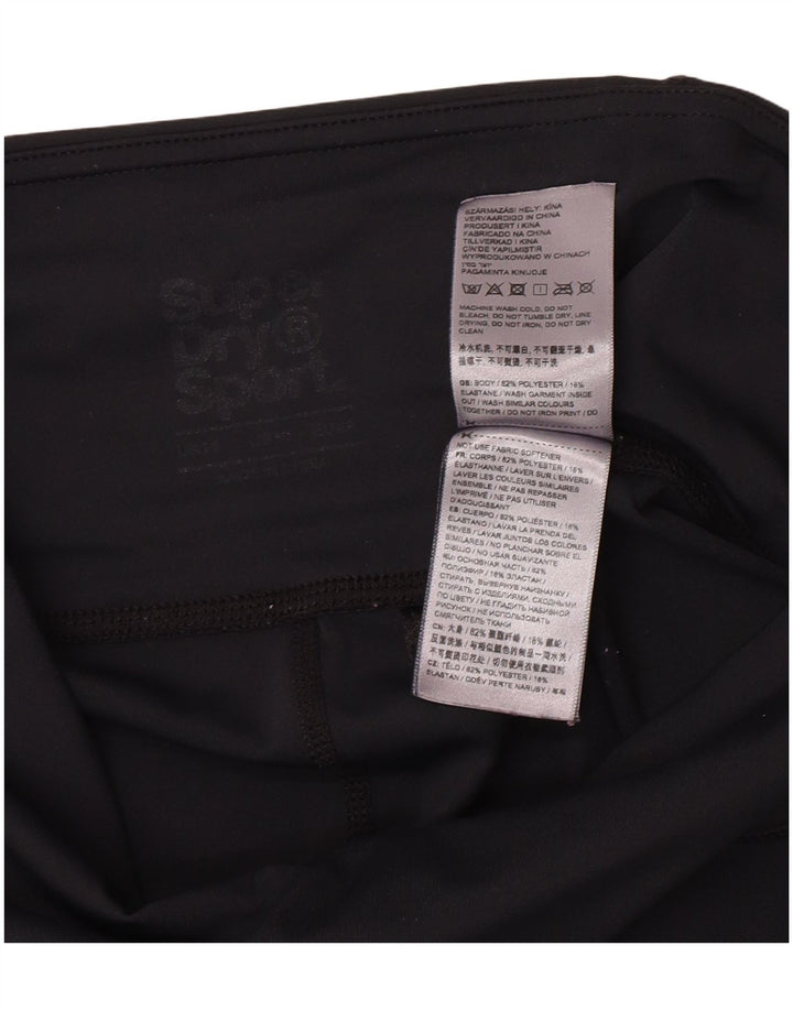 Женские леггинсы с рисунком Superdry UK 14, средний черный полиэстер