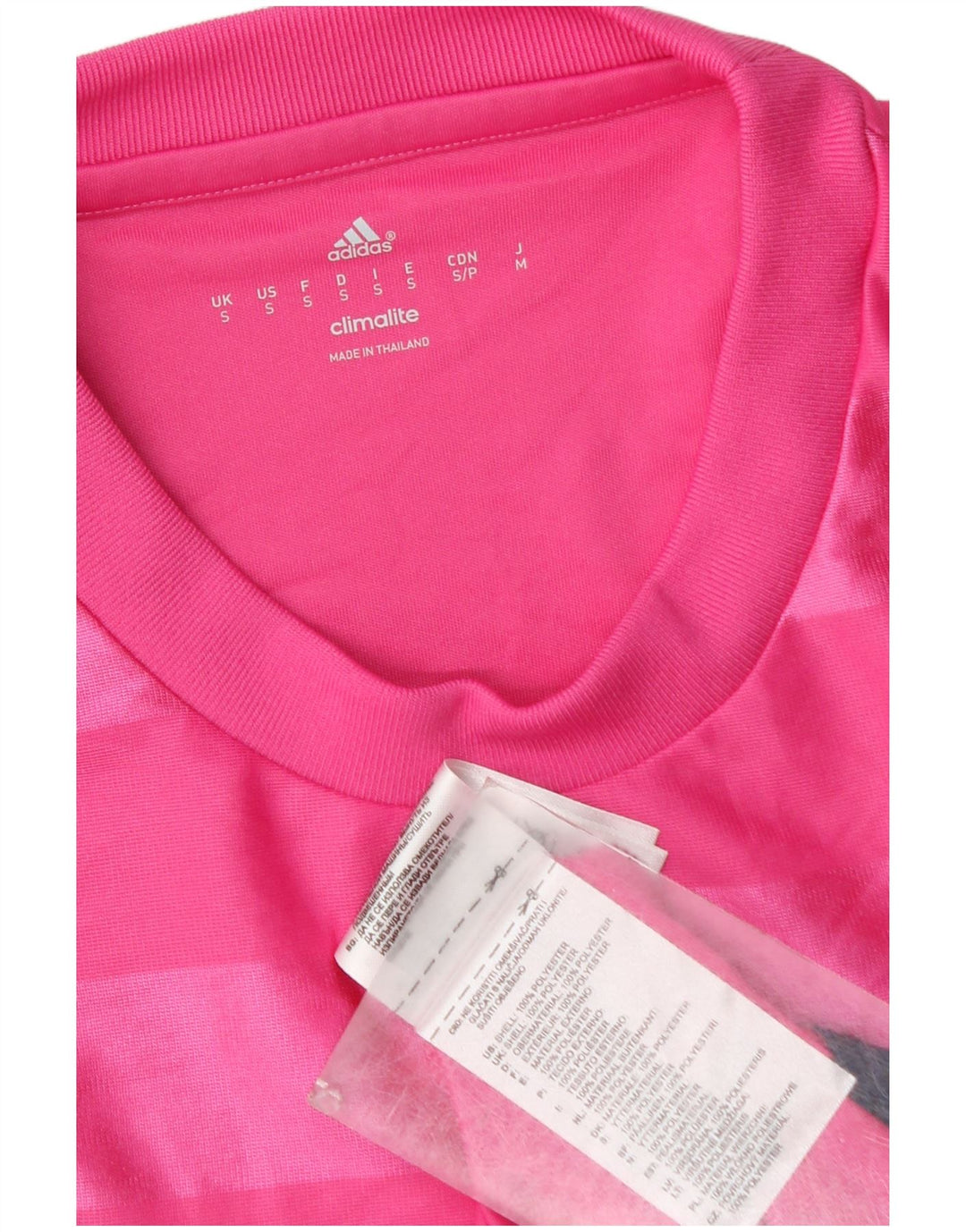 Adidas Мужская футболка Climalite Top Small Pink Striped Polyester