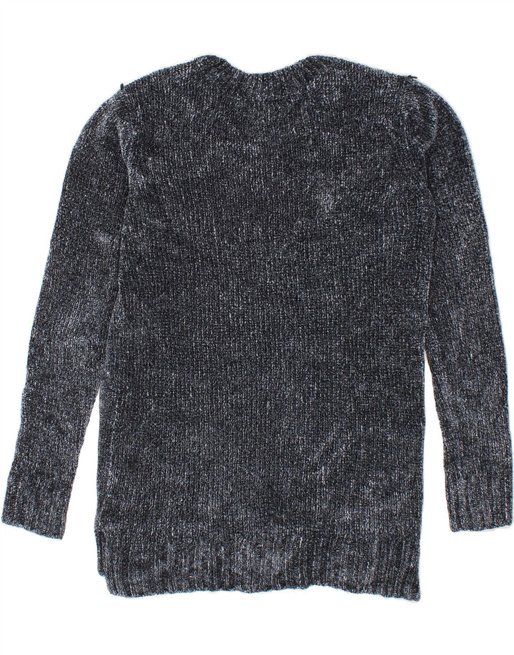 ORVIS Womens V-Neck Jumper Sweater UK 14 Medium Navy Blue Polyester Vintage Orvis and Second-Hand Orvis from Messina Hembry 