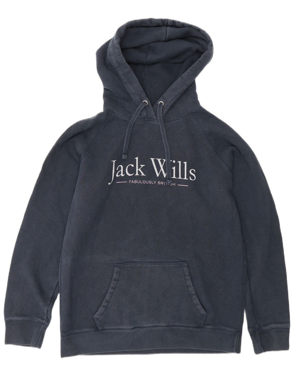 Женский джемпер с капюшоном Jack Wills UK 12, средний темно-синий, хлопок