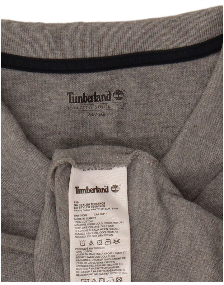 Мужская рубашка-поло Timberland XL, серая, хлопок