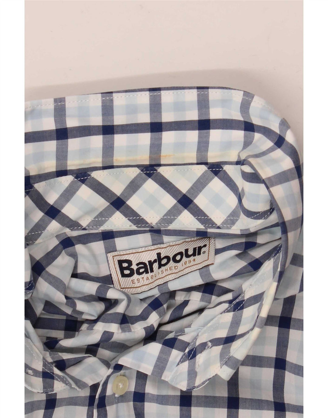 Мужская рубашка Barbour в крупную синюю клетку из хлопка