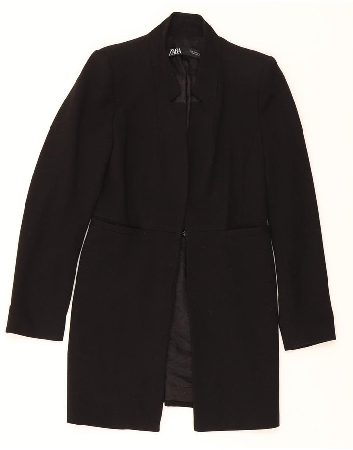 ZARA Womens Overcoat UK 10 Small Black Vintage Zara and Second-Hand Zara from Messina Hembry 