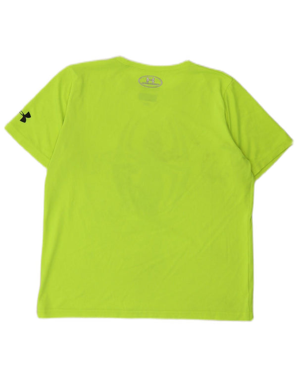Футболка с рисунком Under Armour для мальчиков Heat Gear, топ 13–14 лет, XL, зеленый цвет