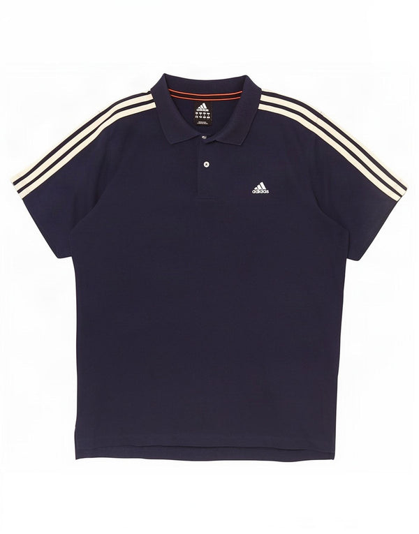 Мужская рубашка-поло Adidas Climalite XL, темно-синяя, хлопок