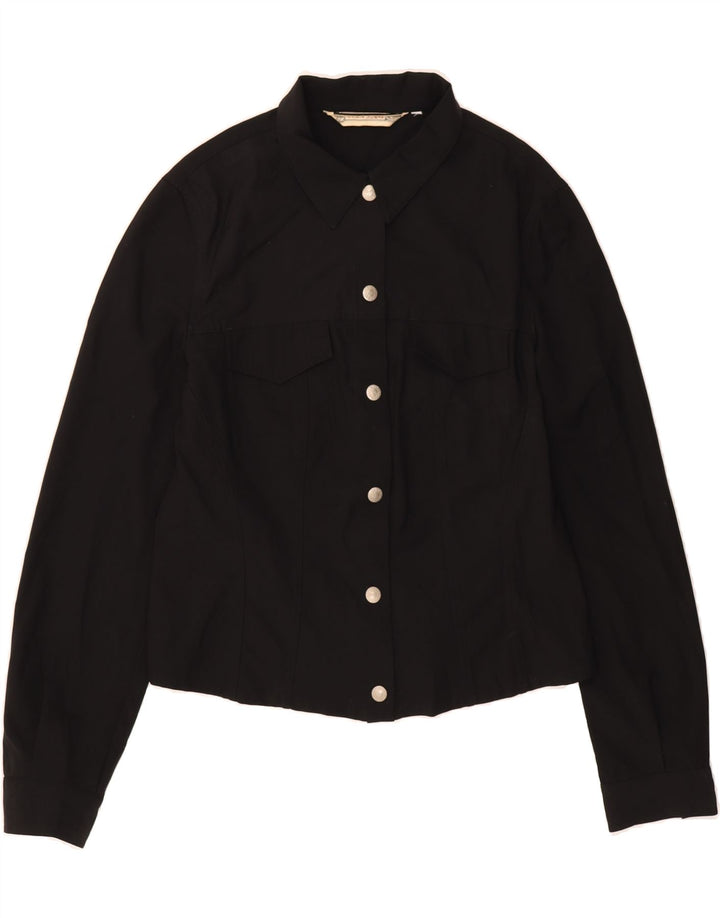 KRIZIA Womens Bomber Jacket UK 12 Medium Black Polyamide Vintage Krizia and Second-Hand Krizia from Messina Hembry 
