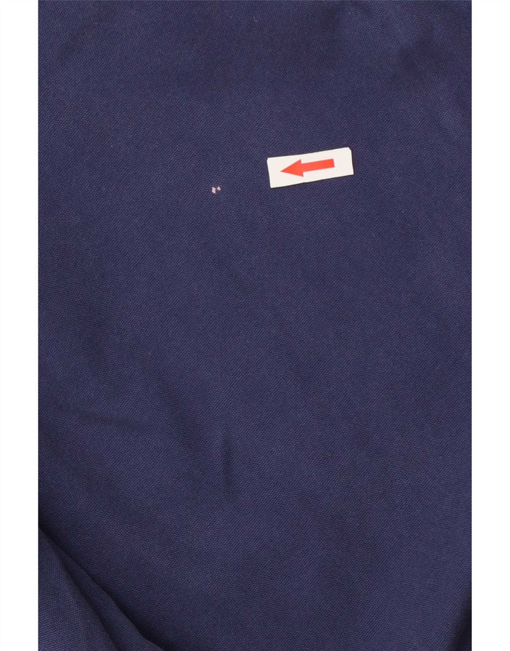 Crew Clothing Мужская рубашка-пуловер большого размера из хлопка темно-синего цвета