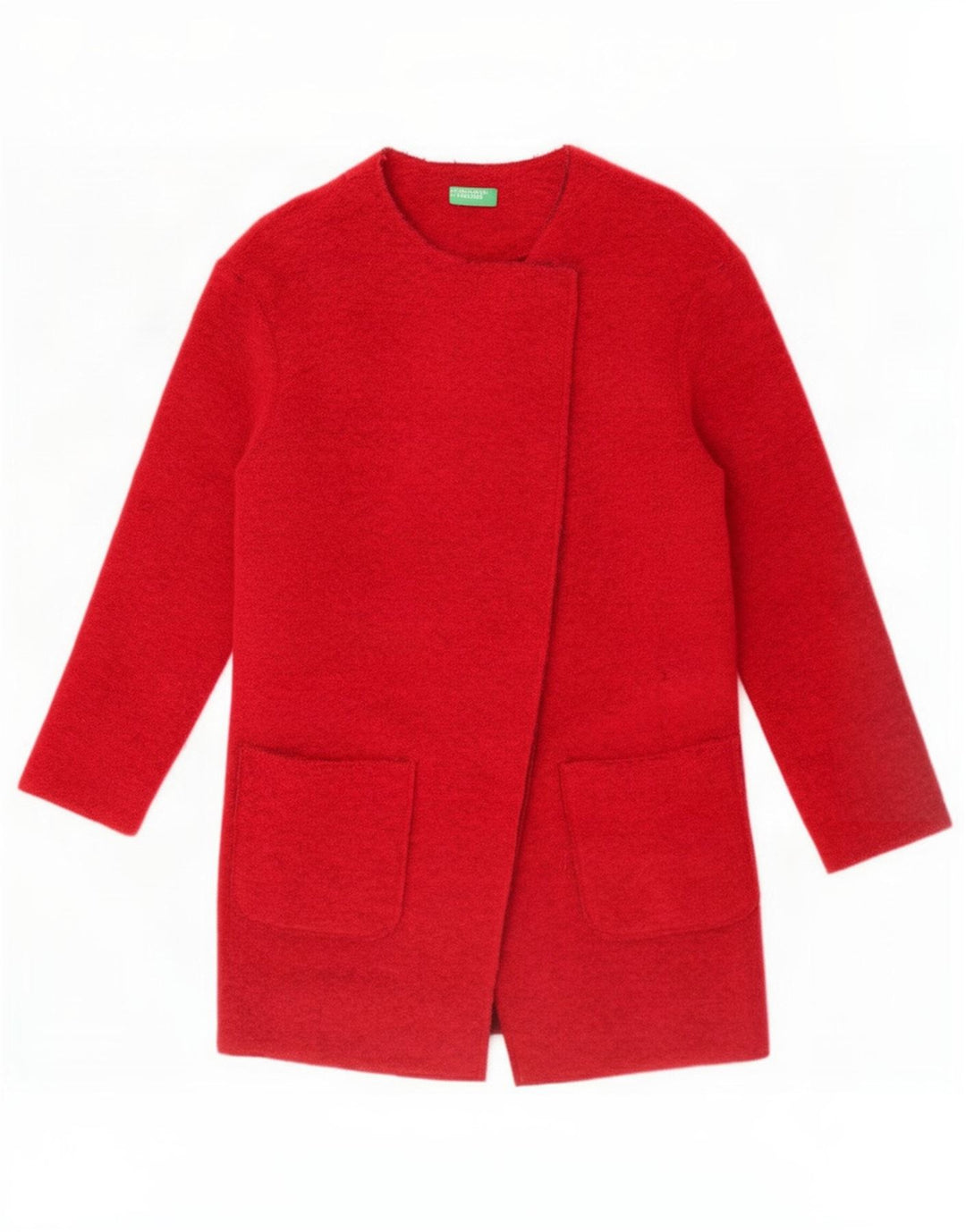 Женское открытое пальто Benetton UK 6 XS, красная шерсть