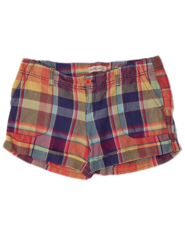 Женские шорты чинос Abercrombie & Fitch US 2 XS W30 в разноцветную клетку