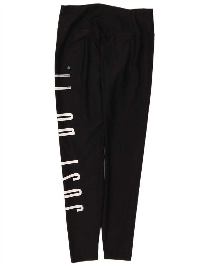Женские леггинсы с рисунком Nike Dri Fit UK 8, маленькие черные, полиэстер