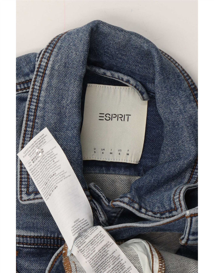 Женская джинсовая куртка Esprit UK 10, маленькая, синяя, хлопок