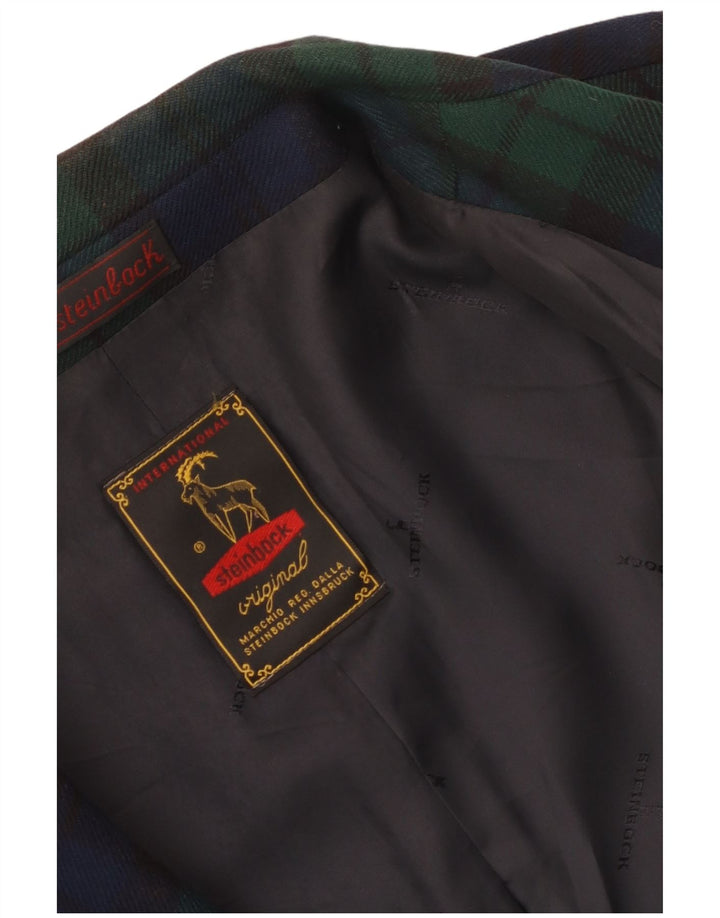 Женский пиджак Steinbock на 3 пуговицах UK 18 XL Темно-синий в клетку