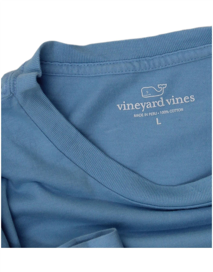 VINEYARD VINES Мужская футболка с рисунком, большой синий хлопок