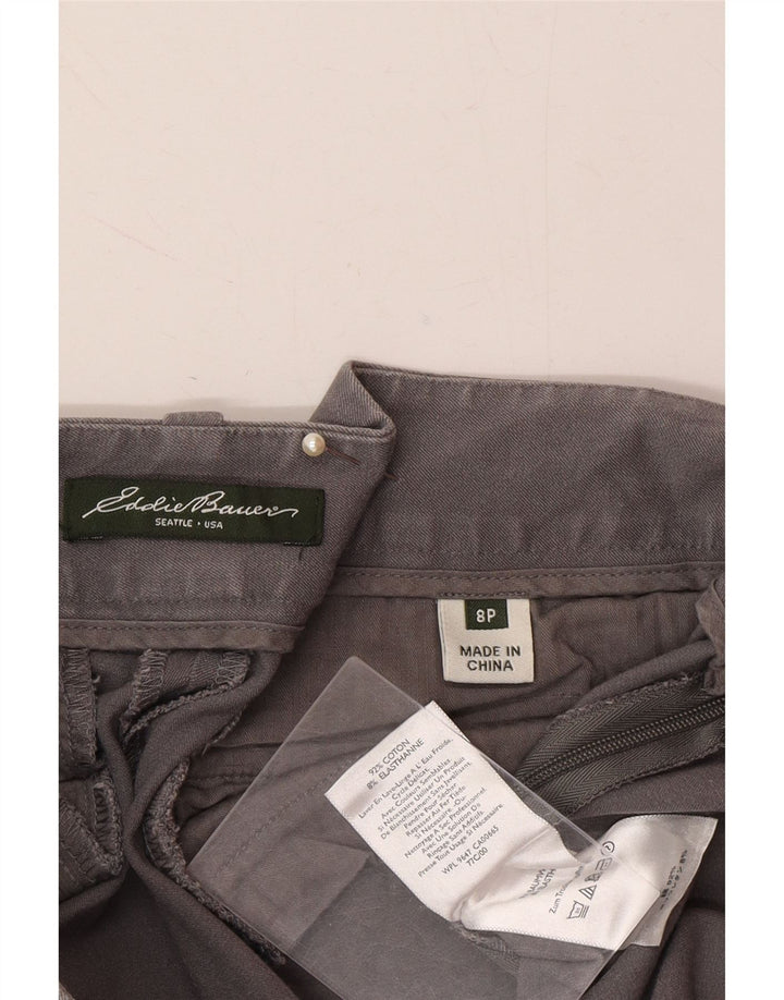 EDDIE BAUER Womens Petite Capri Suit Trousers US 8 Medium W34 L22 Grey Vintage Eddie Bauer and Second-Hand Eddie Bauer from Messina Hembry 