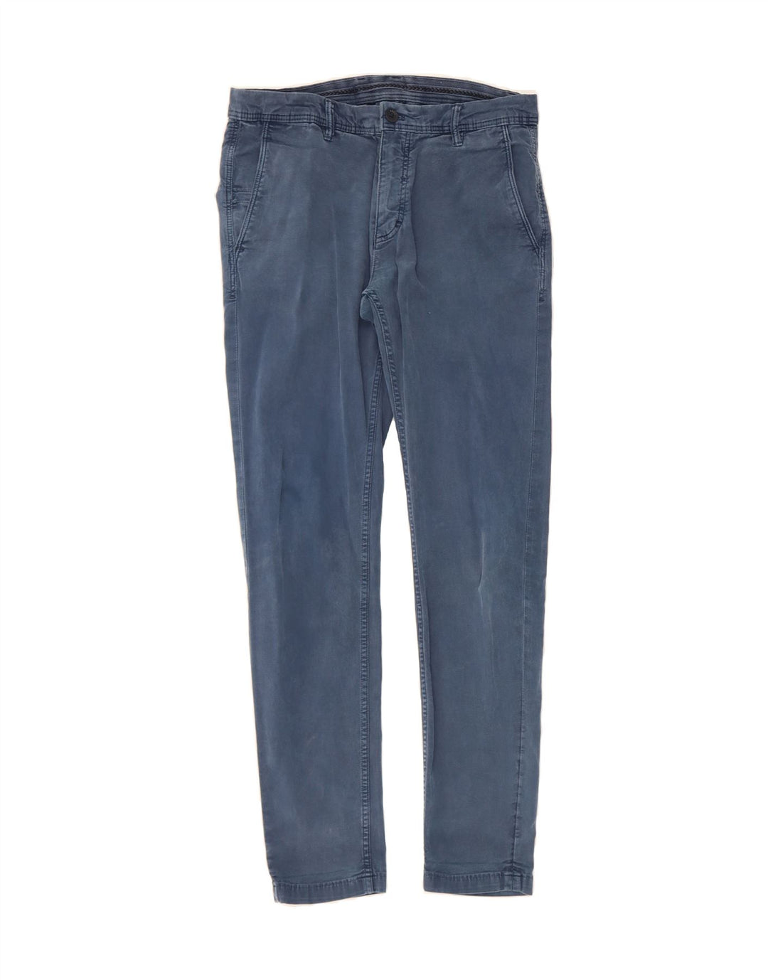 ZARA Mens Slim Chino Trousers EU 40 Medium W31 L30 Blue Vintage Zara and Second-Hand Zara from Messina Hembry 