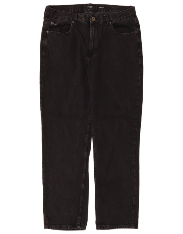Мужские прямые джинсы прямого кроя Pierre Cardin W36 L30, черный хлопок